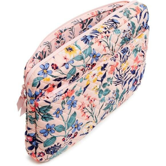 Cotton Laptop Organizer Bag with Pockets Lightweight Travel Work Case Sleeve - Picture 2 of 4